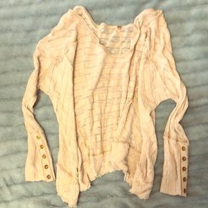 Oversized Free People Deep V neck top